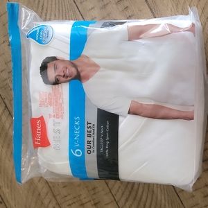 Hanes V neck white tshirts